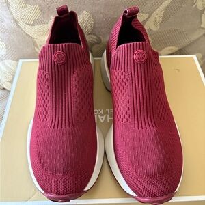 Michael Kors Women's Burgundy Slip-On Sneakers